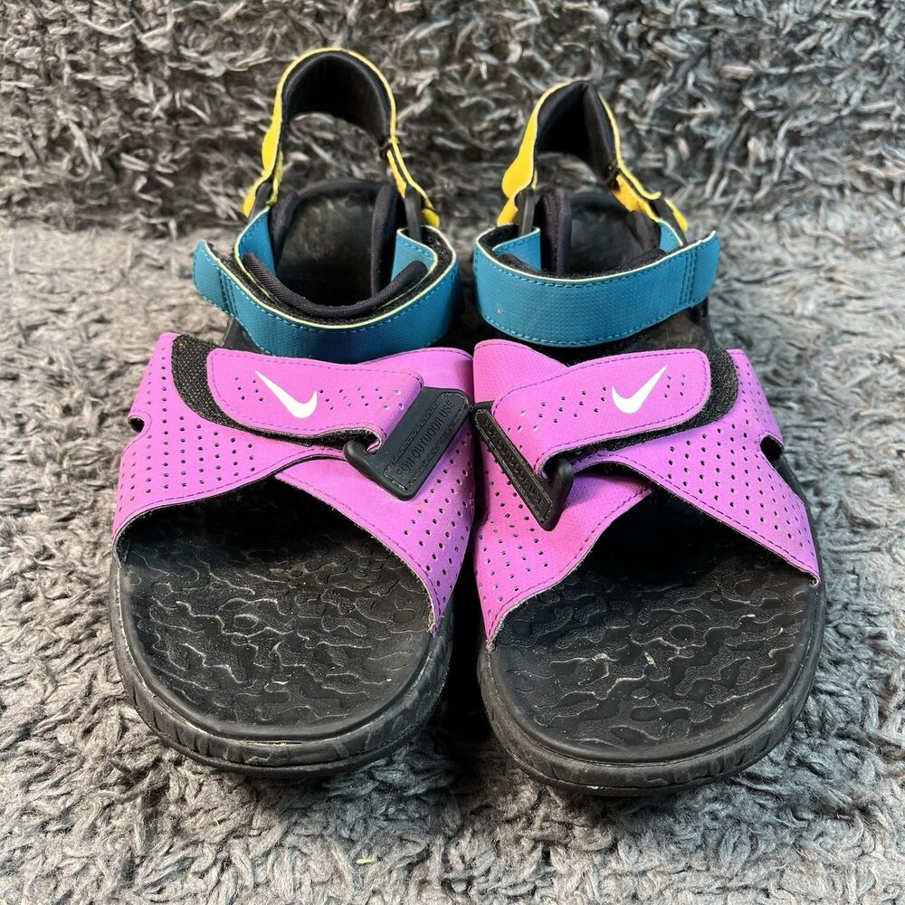 Mens Nike ACG Air Deschutz Sandals Black Purple Size 10
